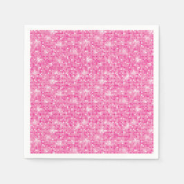 ピンク女性のカーボーイ誕生日パーティーレッツガールズピンク スタンダードカクテルナプキン