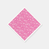 ピンク女性のカーボーイ誕生日パーティーレッツガールズピンク スタンダードカクテルナプキン (角)