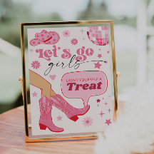 ピンク女性のカーボーイ誕生日パーティー行こう女の子のおごり