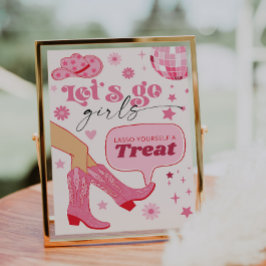 ピンク女性のカーボーイ誕生日パーティー行こう女の子のおごり