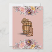 ピンク女性のカーボーイ誕生日2nd Rodeo girlパーティー 招待状 (裏面)