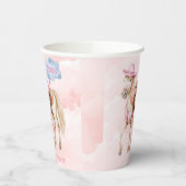 ピンク女性のカーボーイ馬00thバースデーパーティー 紙コップ (左)