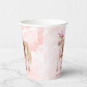 ピンク女性のカーボーイ馬00thバースデーパーティー 紙コップ (右)