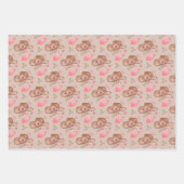 ピンク女性のカーボーイ ラッピングペーパーシート (正面2)