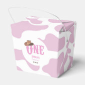 ピンク女性のカーボーイONEファースト・ロデオ1歳パーティー フェイバーボックス (裏面サイド)