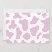 ピンク女性のカーボーイONEファースト・ロデオ1歳パーティー 招待状 (裏面)