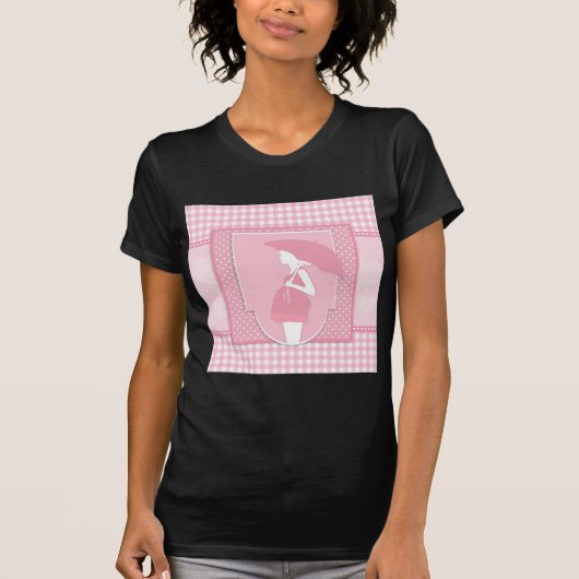 ピンク妊婦の色 Tシャツ (正面)