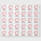 ピンク妊婦の赤ちゃんシャワーかわいい ラッピングペーパー (フラット)