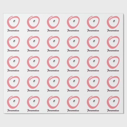 ピンク妊婦の赤ちゃんシャワーかわいい ラッピングペーパー (フラット)