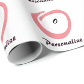 ピンク妊婦の赤ちゃんシャワーかわいい ラッピングペーパー (ロールコーナー)