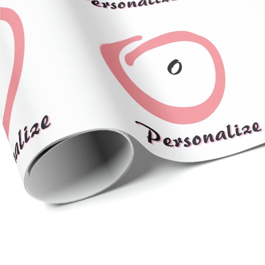 ピンク妊婦の赤ちゃんシャワーかわいい ラッピングペーパー (ロールコーナー)