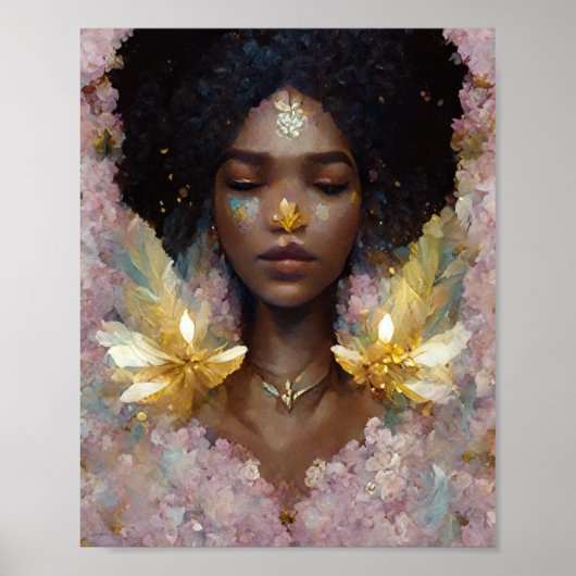 ピンク妖精4ファンタジーアートポスター ポスター (正面)