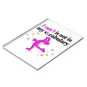 ピンク姿スケートで滑るゴールと夢 ノートブック (左側)