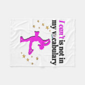 ピンク姿スケートで滑るゴールと夢 フリースブランケット (正面(横))