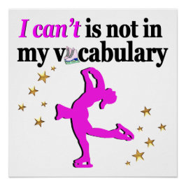 ピンク姿スケートで滑るゴールと夢 ポスター