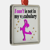 ピンク姿スケートで滑るゴールと夢 メタルオーナメント (右)