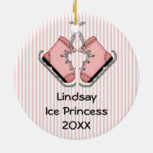 ピンク姿スケートキープサケオーナメント セラミックオーナメント (裏面)