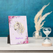 ピンク威厳のあると紫のポストのボホウズマシェード フォトプラーク (側面)