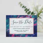 ピンク威厳のあるティール(緑がかった色)グリーンマーリースターリーネブラ セーブザデート (スタンド正面)