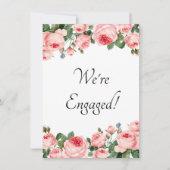 ピンク婚約したのバラが赤い (正面)