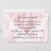 ピンク婚約パーティ招待状 招待状 (正面)