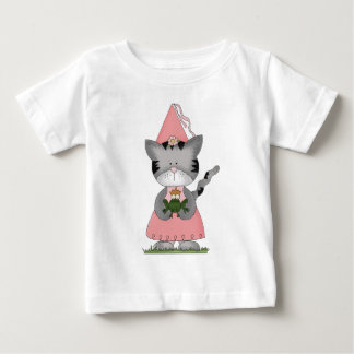 ピンク子猫プリンセス ベビーTシャツ