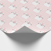 ピンク子猫包装紙 ラッピングペーパー (角)