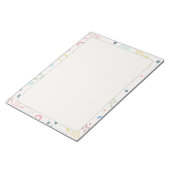 ピンク宇宙をテーマにしたメモ帳 ノートパッド (アングル)