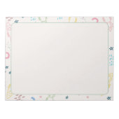 ピンク宇宙をテーマにしたメモ帳 ノートパッド (正面)