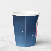 ピンク宇宙クマ宇宙飛行士ベビーシャワー 紙コップ (右)