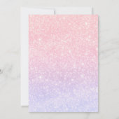 ピンク宇宙女性のカーボーイ大人の誕生日パーティー 招待状 (裏面)