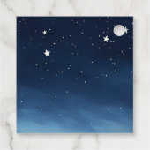 ピンク宇宙飛行士ベア宇宙ベビーシャワーメッセージカード フェイバータグ (裏面)