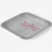 ピンク宝石のドラゴンフライ結婚ズ ペーパープレート (傾斜あり)