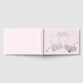 ピンク実在ホイルランジェリーシャワーブライダルシャワー名 ゲストブック (全面)