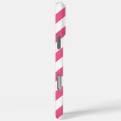 ピンク対角線モノストライプグラム Case-Mate iPhoneケース (裏面 / 右)