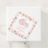 ピンク小さなかぼちゃの赤ちゃんシャワーメッセージカード フェイバータグ (インサイチュ)