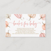 ピンク小さなかぼちゃの赤ちゃんシャワー本ベビー エンクロージャーカード (正面)