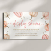 ピンク小さなかぼちゃの赤ちゃんシャワー表示シャワー エンクロージャーカード