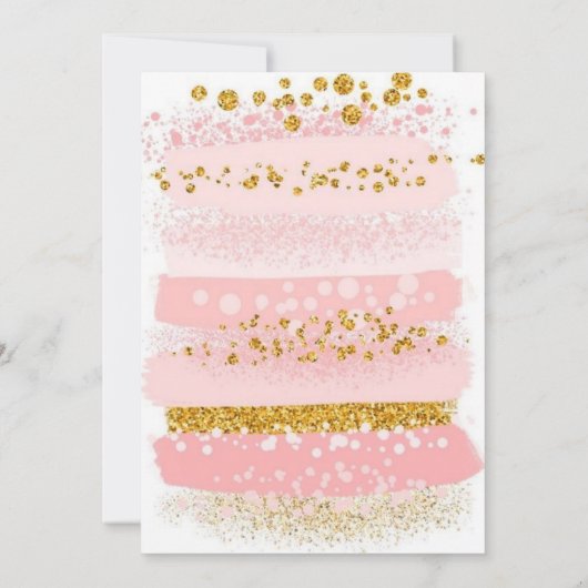 ピンク小さなカボチャが赤ちゃんシャワーの途中にある 招待状 (裏面)