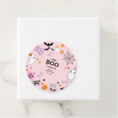 ピンク小さなブーかわいい幽霊ハロウィーン赤ちゃんシャワー フェイバータグ (インサイチュ)