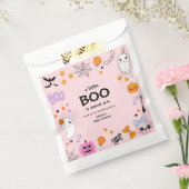 ピンク小さなブーかわいい幽霊ハロウィーン赤ちゃんシャワー フェイバーバッグ (封をした状態)