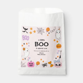 ピンク小さなブーかわいい幽霊ハロウィーン赤ちゃんシャワー フェイバーバッグ