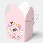 ピンク小さなブーかわいい幽霊ハロウィーン赤ちゃんシャワー フェイバーボックス (オープン)