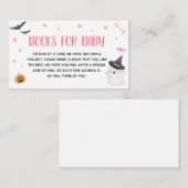 ピンク小さなブー幽霊赤ちゃんシャワー本ベビー エンクロージャーカード (正面/裏面)