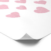 ピンク小ハート ポスター (角)