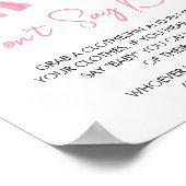 ピンク少し太陽の光は言わないベビー ポスター (角)