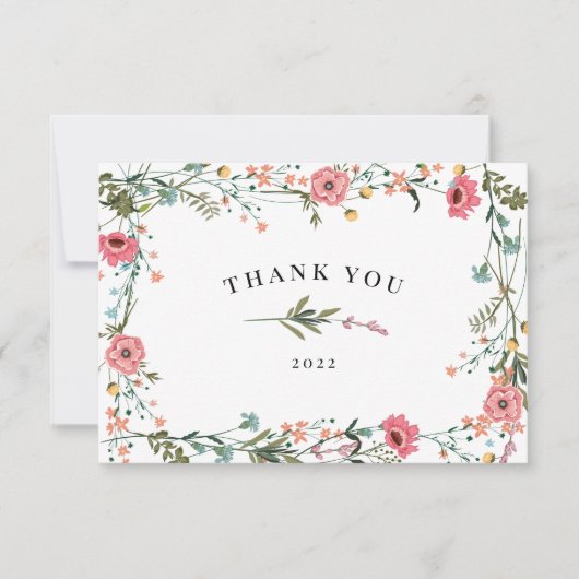 ピンク山花サンキューカード サンキューカード