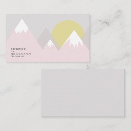 ピンク山 名刺 (正面/裏面)