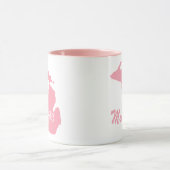 ピンク州のミシガンシェイプマグ マグカップ (中央)