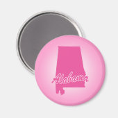 ピンク州アラバママグネット マグネット (正面/裏面)